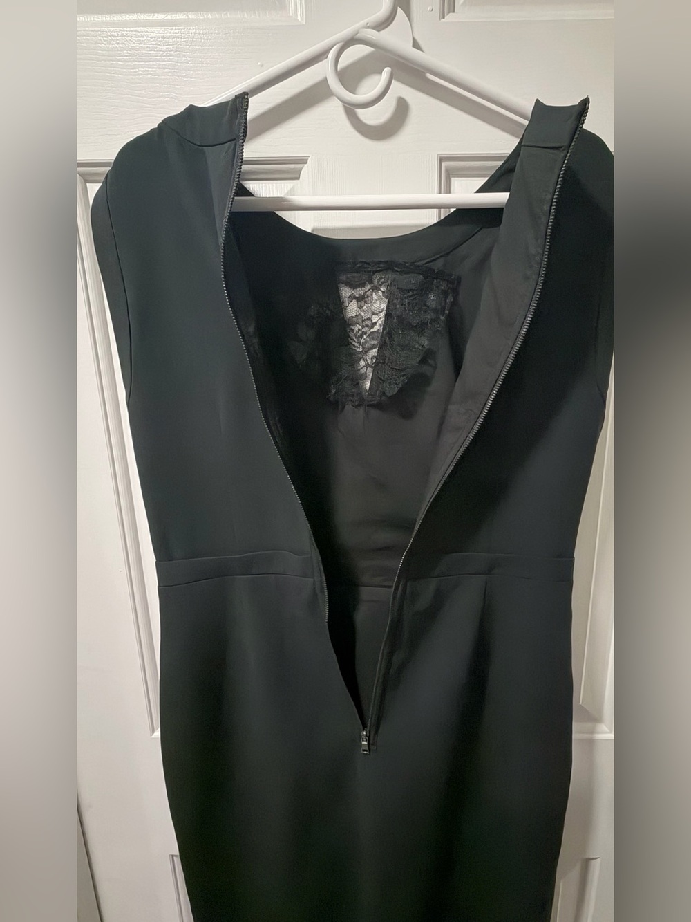 BCBGMaxAzria Black Cocktail Sheath Dress with Lace Mesh Keyhole Detailing - 10 - Picture 4 of 9